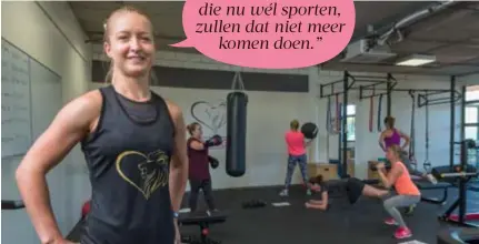  ?? FOTO JORIS HERREGODS ?? Jaimy Van Den Broeck richt zich in haar fitnesszaa­k Lioness specifiek op krachttrai­ningen voor vrouwen.