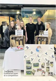  ??  ?? The Young Enterprise team at a competitio­n