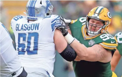  ?? JIM MATTHEWS / USA TODAY NETWORK-WISCONSIN ?? Green Bay Packers defensive tackle Tyler Lancaster is doing his best to stay in football shape despite being confined to his apartment.