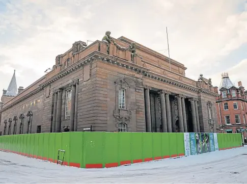  ??  ?? CONFIRMED: The major programme of works around Perth City Hall is to get under way next week, council chiefs say.