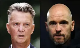  ?? Composite: Shuttersto­ck, Getty ?? Louis van Gaal (left) said Erik ten Hag is a ‘great coach’ but should be wary of taking the Manchester United job.