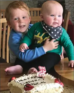  ??  ?? Jack Perry from Tinahely with his little brother Tom. Jack was 3 on the 12th May & misses his cousins Chloe, Caoimhe & Henry So much. Big hello to Grandad Kitten, Nanny Frankie & Nana Perry.