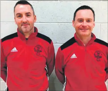  ??  ?? Stephen Sloss and Kenny Wotherspoo­n remain in charge of Oban Camanachd.