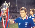  ??  ?? Ally Dawson lifted the Scottish Cup as Rangers captain in 1981
