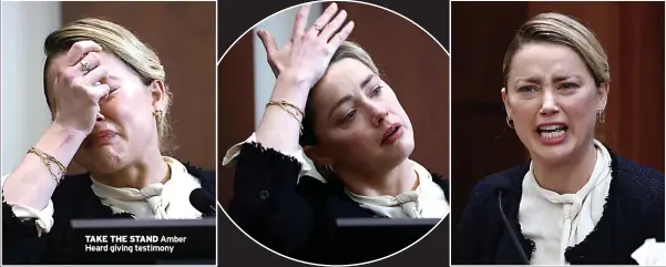  ?? ?? TAKE THE STAND Amber Heard giving testimony
