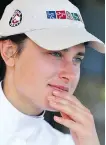  ?? JIM WELLS ?? Canadian rider Veronica Bot, from Burlington, Ont., watches the action as she prepares to ride in the AON Cup at the Spruce Meadows North American on Thursday.