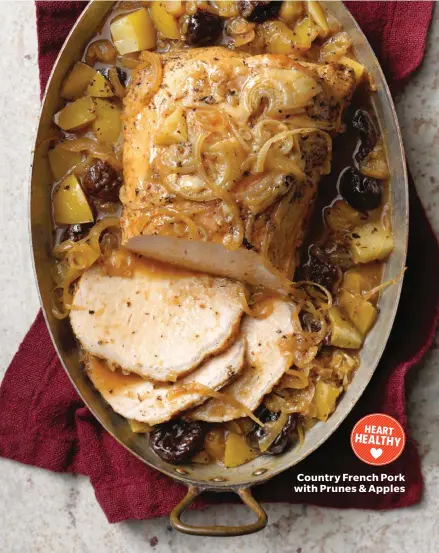  ??  ?? Country French Pork with Prunes &amp; Apples