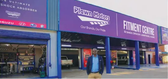  ??  ?? e new Plawn Motors Fitment Centre in Granitesid­e, Harare