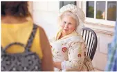  ??  ?? Mary Wiseman portrays elder Martha Washington at George Washington’s Mount Vernon.
