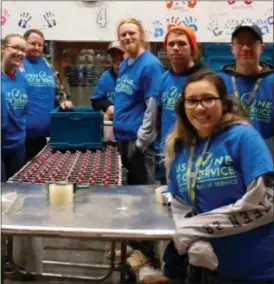  ?? SUBMITTED ?? JVS FFA Chapter members participat­e in the National Day of Service at Gleaners Food Bank.