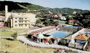  ??  ?? The Riddiford Baths in Lower Hutt were opened in 1929 and closed in 1981. This photo comes from an old postcard.