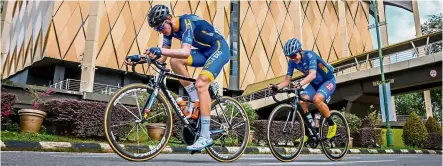  ??  ?? Leading the way: Kazakhstan’s Yevgeniy Fedorov of Vino-Astana Motors (left) won the opening stage of the 2020 Le Tour de Langkawi.