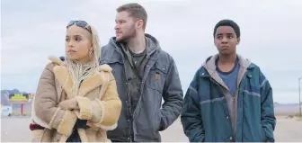  ?? LIONSGATE ?? From left Zoe Kravitz, Jack Reynor and Myles Truitt in Kin.