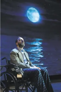 ?? Kevin Berne / American Conservato­ry Theater ?? Tony Hale stars as Guy in Will Eno’s “Wakey, Wakey,” which is playing at ACT’s Geary Theater.