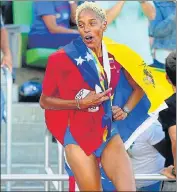  ?? REUTERS ?? Venezuela's Yulimar Rojas celebrates after winning gold in the women's triple jump final at the World Championsh­ips. *