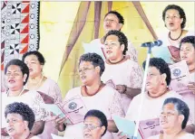  ?? Picture: ATU RASEA ?? Tamavua-I-Wai Methodist Women’s Fellowship at Furnival Park yesterday.