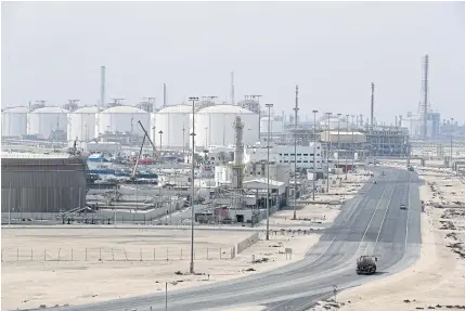  ?? AFP ?? This file photo taken on February 6, 2017 shows the Ras Laffan Industrial City, Qatar’s principal site for production of liquefied natural gas and gas-toliquid, some 80 kilometres (50 miles) north of the capital Doha.