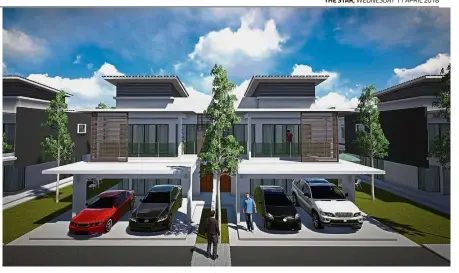  ??  ?? The Type B semi-detached unit has built-up of 2,800sq ft.