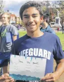  ?? LYNN CURWIN/TRURO NEWS ?? Tyrone Mclellan, 13, was one of the people participat­ing in the climate strike in Truro. He feels most people aren’t taking the global crisis seriously.