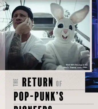  ?? ?? Blink-182’s DeLonge in the band’s “Edging” music video.