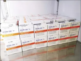  ?? Courtesy of Dr. Scott Link at Molokai Community Health Center ?? Regeneron Pharmaceut­icals REGN-COV2 is being used to treat COVID-19 patients in Maui County.