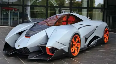  ?? LAMBORGHIN­I ?? With a name that translates to “selfish,” it’s no surprise that the conceptual supercar has just one seat and no space for luggage.