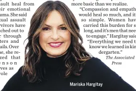  ??  ?? Mariska Hargitay