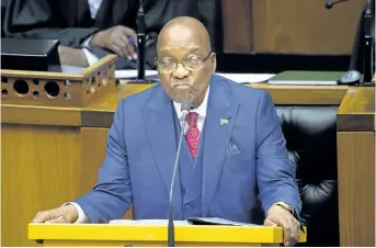  ?? AFP/GETTY IMAGES ?? South African President Jacob Zuma has been ordered to resign his post by the ruling African National Congress or face a vote of no confidence and be removed from power.