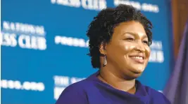  ?? TRIBUNE NEWS SERVICE ?? This year’s book from Stacey Abrams — politician and bestsellin­g author — is a political thriller based in the U.S. Supreme Court.