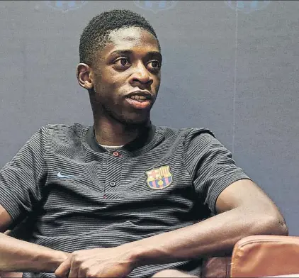  ?? FOTOS: PEP MORATA ?? Ousmane Dembélé, que cumplió 20 años el 15 de mayo, rebosa confianza tras su fichaje por el Barça y anhela el momento de debutar