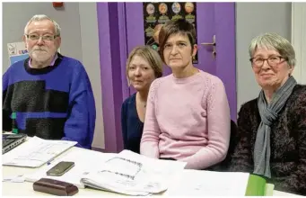  ??  ?? De gauche à droite, Edmond Lenormand trésorier, Magalie Tournerie secrétaire adjointe, Sophie Raoult, présidente et Nicole Avenard secrétaire.