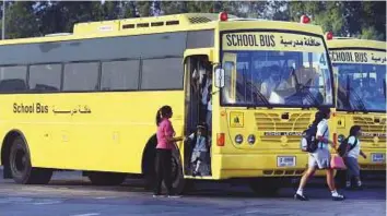  ?? Atiq-Ur-Rehman/Gulf News Archives ?? Around 46 per cent of Dubai students use school buses while 36 per cent are dropped by parents.