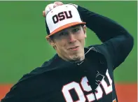  ?? MARK YLEN/ALBANY DEMOCRAT-HERALD VIA AP FILE PHOTO ?? Oregon State pitcher Luke Heimlich, who as a teenager pleaded guilty to molesting a 6-year-old girl, will not accompany the Beavers to the College World Series. The 21-year-old left-hander made the announceme­nt on Thursday.