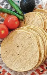  ??  ?? White corn tortillas are among the types made by Adelita Tamales & Tortilla Factory.