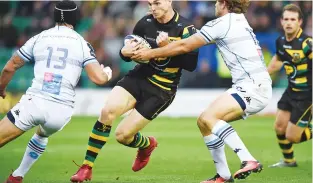  ??  ?? Exiled? Wales star winger George North at Northampto­n