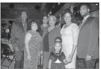  ??  ?? Ralpha Smith and Pamela Bridges, both of Guthrie, Okla.; Karen Rolins; Fonzella Hill; and Brooklyn, Toya and Reuben Levi of Houston