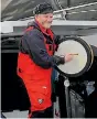  ??  ?? Skipper Enda O’coineen plays music on his yacht before leaving Les Sables d’olonne, France.