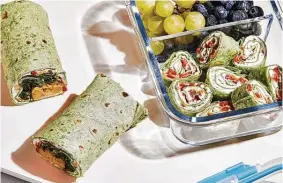  ??  ?? Mediterran­ean Pinwheels are great finger food. Other nutritious kids’ snacks, page D8