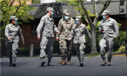  ?? Photograph: Lucas Jackson/Reuters ?? National Guard soldiers in Hammonton, New Jersey on 19 May 2020.