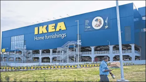  ?? BLOOMBERG ?? Ikea group runs 46 such shopping centres across the world. The company didn’t say when the Noida project will be completed.