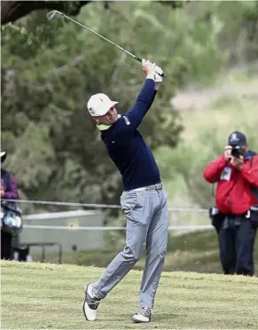  ??  ?? Off it goes: Zach Johnson teeing off during the second round of the Texas Open at TPC San Antonio on Friday. — AP