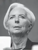  ??  ?? Christine Lagarde.