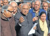  ?? KARUN SHARMA/HT ?? Former CM Bhupinder Singh Hooda with other Congress leaders going to submit a memorandum to the Haryana governor in Chandigarh on Wednesday.