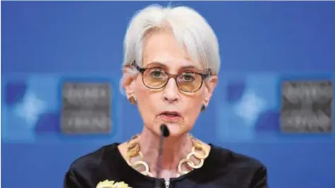  ?? // AFP ?? Wendy Sherman ha participad­o en varias reuniones diplomátic­as clave para Estados Unidos