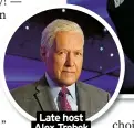  ?? ?? Late host
Alex Trebek