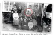  ??  ?? Ann’s daughter, Mary Jane Woods née Lock, was the informant for her mother’s death