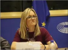  ??  ?? Sligo Volunteer Manager Ciara Herity speaking in Brussels