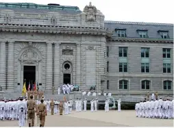  ??  ?? If you time your trip right, you will be able to experience the impressive Noon Formation at the U.S. Naval Academy.