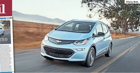  ??  ?? Chevy Bolt.