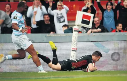  ?? Photo Midi Olympique — Patrick Derewiany ?? Zack Holmes a inscrit le premier essai toulousain.